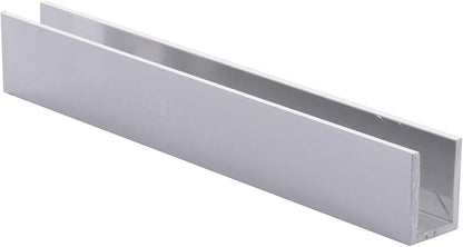 Brixwell SDCD38BA-R2 Brite Anodized 3/8" Fixed Panel Shower Door Deep U-Channel