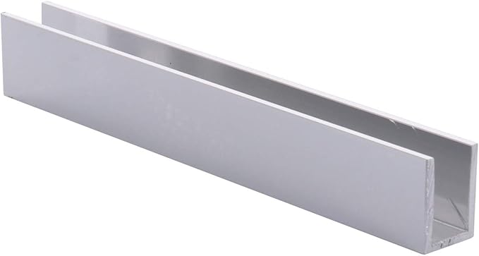 Brixwell SDCD38BA-CCP24-XCP25 Brite Anodized 3/8" Fixed Panel Shower Door Deep