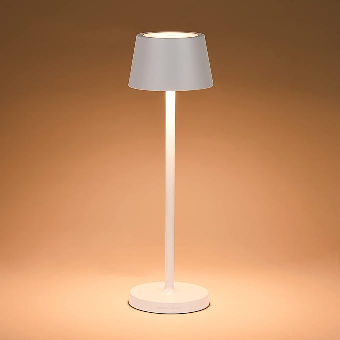 Rechargeable LED Wireless Desk Lamp,with IP54 Waterproof Function and Touch Dimming Table Lamps,Suitable for Indoor and Outdoor Lighting White