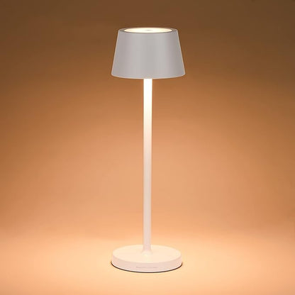 Rechargeable LED Wireless Desk Lamp,with IP54 Waterproof Function and Touch Dimming Table Lamps,Suitable for Indoor and Outdoor Lighting White
