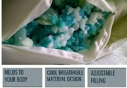 Mattress Grade High Density Cooling Shredded Memory Foam Filling Inserts for King Pillow Stuffing, Bean Bag Filler, Chair, Sofa, Pet Dog Beds, Cushions, and Couch Refill (10 lbs) Made in United States