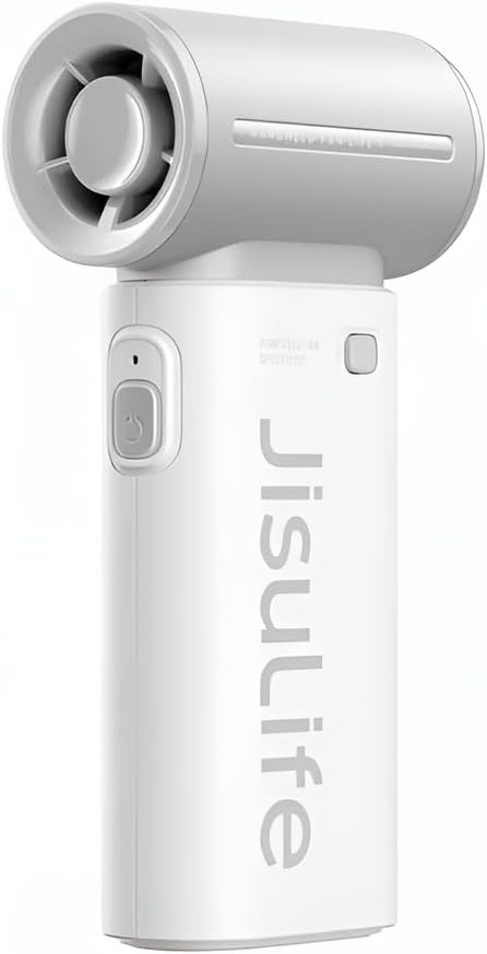 JISULIFE Portable Handheld Fan Life9, Turbo Power High Speed Air, 5 Gear Wind