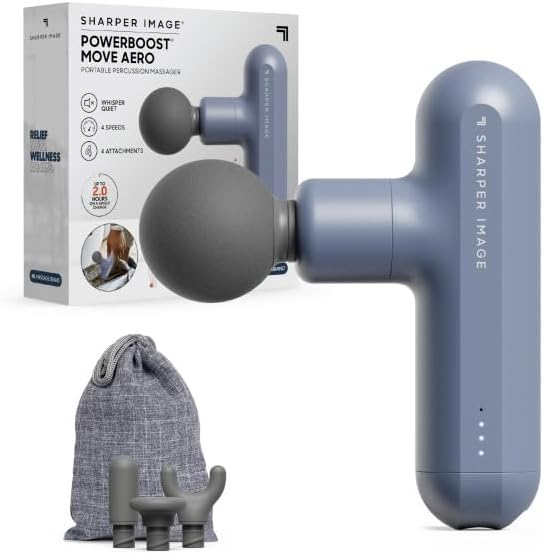 Sharper Image Powerboost Move Aero 3.0 – Mini Percussion Massage Gun| Updated