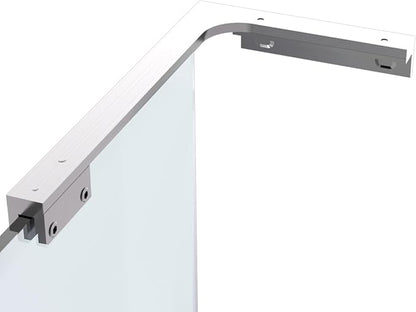 Shower Glass Support Bar, Both Sides Available, Frameless Bathroom Glass Clamp
