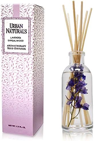 Urban Naturals Lavender Sandalwood Essential Oil Reed Diffuser Set