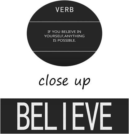 Believe Verb Inspirational Canvas Wall Art Motivational Positive Posters Wall Decor Painting Picture Printed Artwork for Living Room Modern Home Office Decor Framed Ready to Hang[18" W x 24" H]