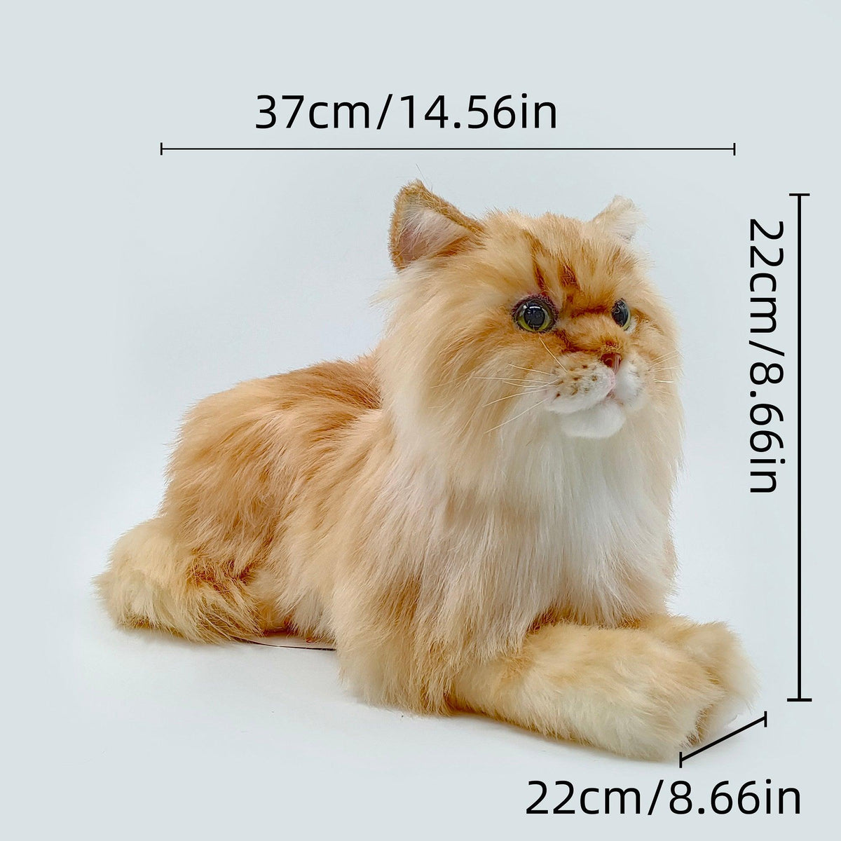 Plush Orange Cat Weighted-Handmade Life-Size Companion & Pet Memorial
