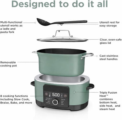 8.5 Quart Large Capacity Multi Cooker, Programmable Electric Pot