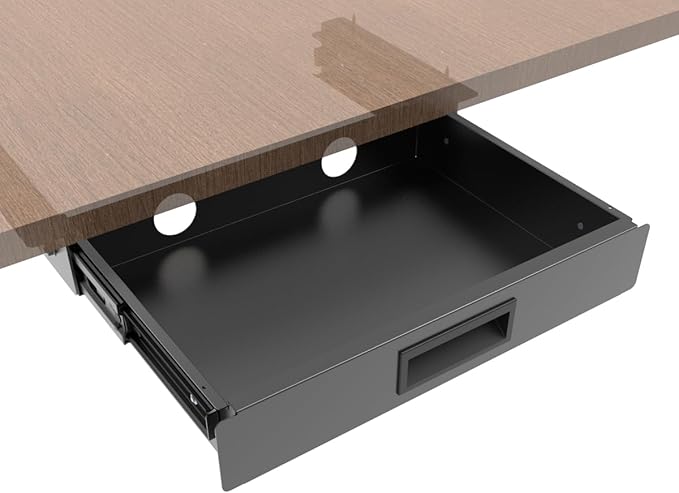 13 Inch Wide Under Desk Sliding Drawer- Pull Out Storage Organizer