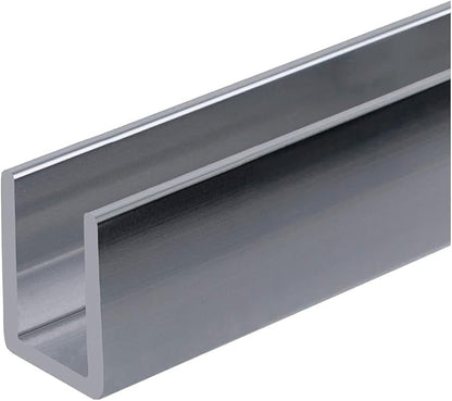 Brixwell SDCD38BS-CCP48 Brushed Stainless 3/8" Fixed Panel Shower Door Deep