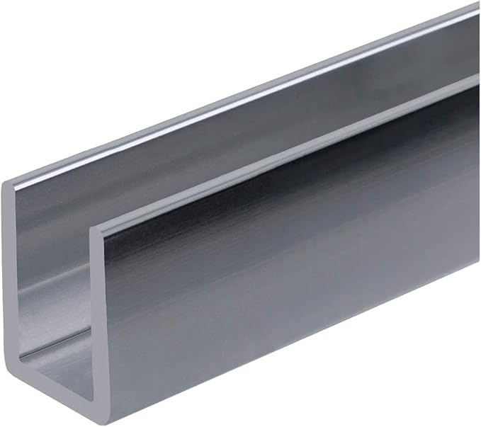 Brixwell SDCD38BS-CCP24-XCP10 Brushed Stainless 3/8" Fixed Panel Shower Door