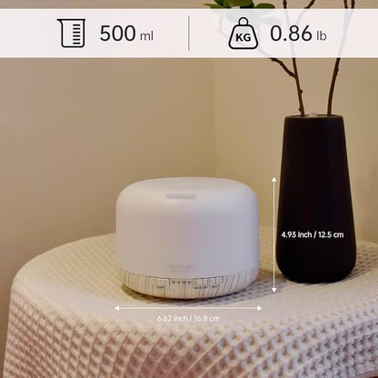 ASAKUKI Essential Oil Diffuser 500ml, Ultrasonic Aromatherapy Humidifier
