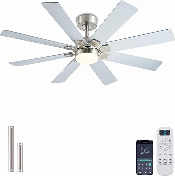 KNUN Nickel 48 Inch Ceiling Fans