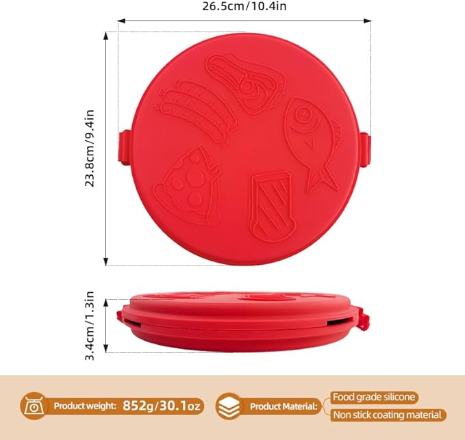 9.5inch 5-in-1 Microwave Grill Pan, Grilled Cheese, Large Toastie Sandwich Maker