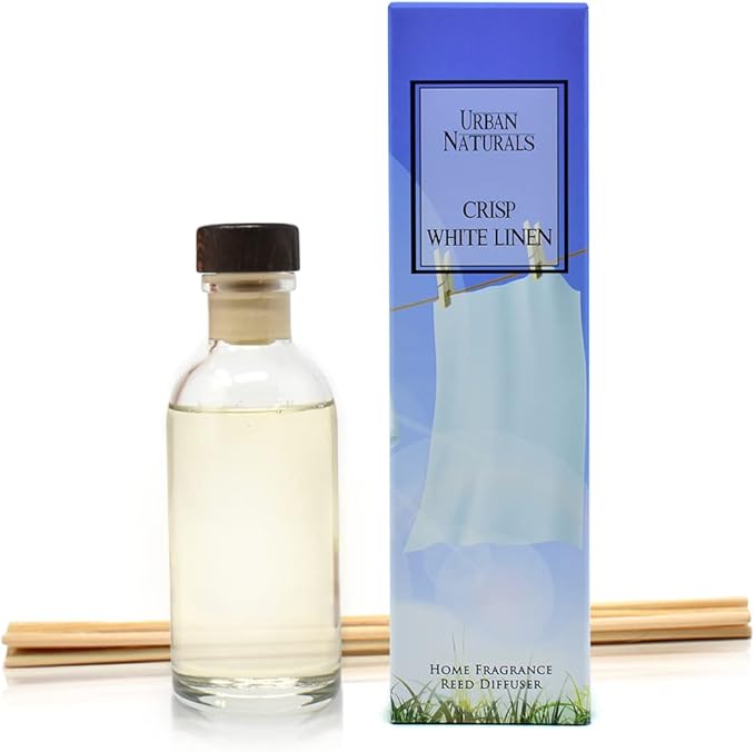 Urban Naturals Crisp White Linen Reed Diffuser Gift Set |