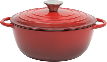Gibson Home Addlestone 2.65 Quart Round Enamel Cast Iron Dutch Oven Pot