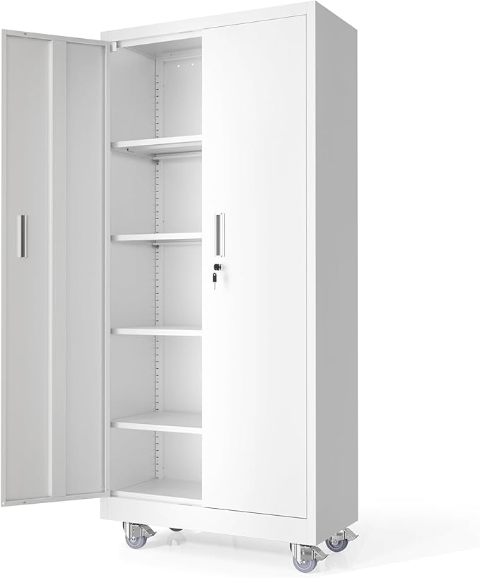 VINGLI Rolling Metal Storage Cabinet