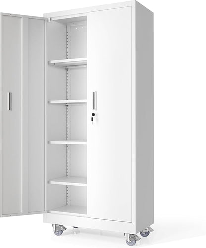 VINGLI Rolling Metal Storage Cabinet