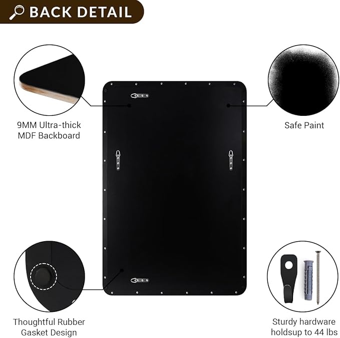 ANDY STAR Black Bathroom Mirrors
