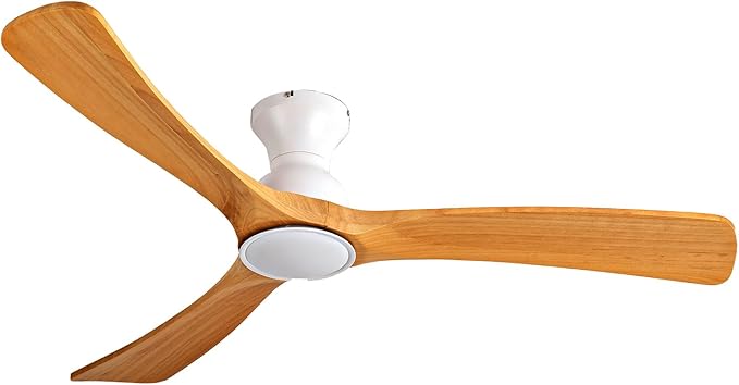 Gaizw Ceiling Fans with Lights, 52 Inch Flush Mount Ceiling Fan with Light