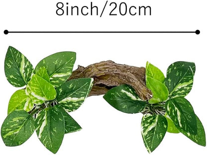 Smoothedo-Pets Fish Tank Decorations Aquarium Decor Ornaments Betta Silk Leaf pad Hammock Artifical Driftwood Cave Goldfish Bowl Accessories (Type-E)