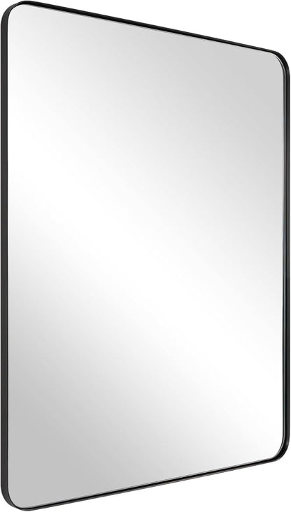 ANDY STAR Wall Mirror for Bathroom, 24x36 Inch Black Bathroom Mirror, Stainless