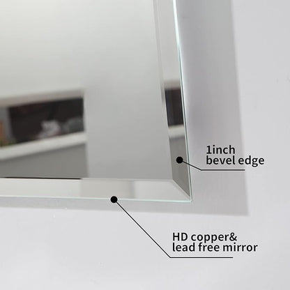 Mirrorons Beveled Mirror, Bathroom Mirrors