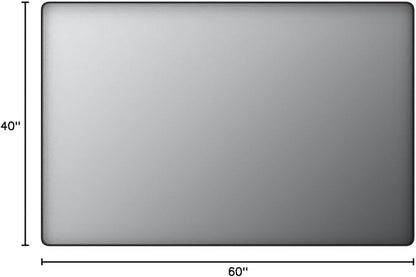 LOAAO 60X40 Inch Black Metal Framed Bathroom Mirror