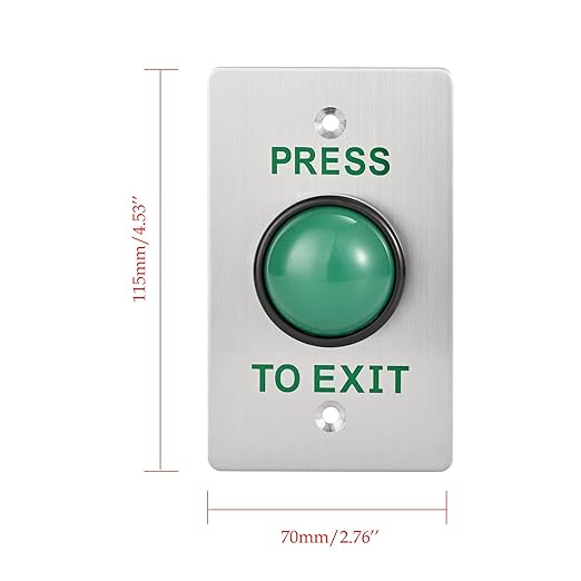 Push to Exit Button for Door Access Control Big Press Button IP68 Waterproof