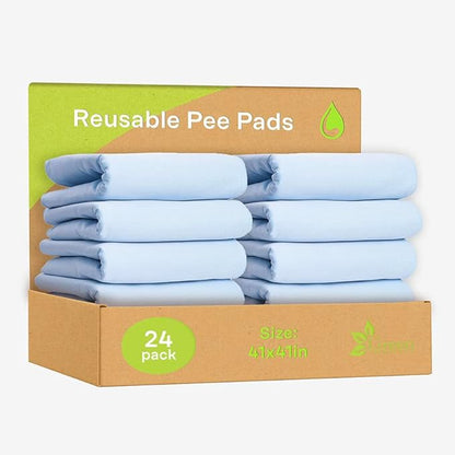 Washable Underpads - Large Bed Pads for use as Incontinence Bed Pads, Reusable Pet Pads, Great for Dogs, Cats, Bunny, Seniors Bed Pad (Pack of 24 - 41x41)