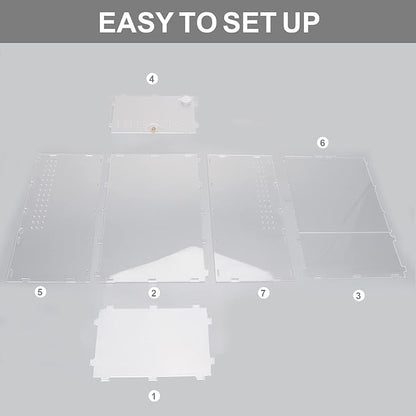 Aiicioo Micro Habitat Terrarium Enclosure 8x6x14 Inches Tarantula Enclosure Box Insect Habitat Clear Acrylic Reptile Feeding Tank for Jumping Spiders Insect Small Tree Dwelling Reptiles