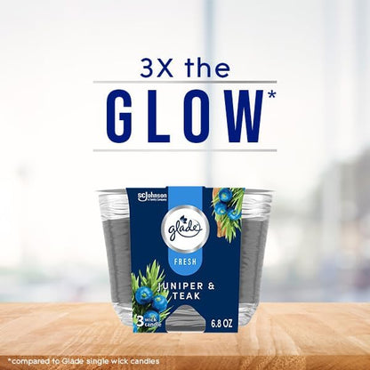Glade Juniper & Teak Fresh Collection Candle