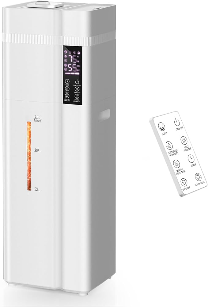 Zeova 13L/3.4Gal Humidifiers for Bedroom, Ultrasonic Warm & Cool Mist