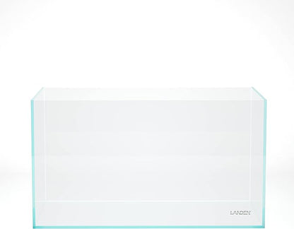 LANDEN 90P 55 Gallon Rimless Low Iron Aquarium Tank,W35.4×D19.7×H19.7 in(90x50x50cm) 10mm Thickness with Black Nano Foam Leveling mat Included