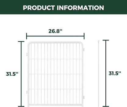 FXW Acrylic & Metal Unleashed Indoor Dog Playpen - Stress-Free and Safe Play, Heavy Duty 32 Inch 2 Wire Panels Dog Pen for Small and Medium Dogs, White│Patented