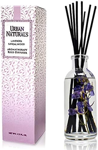 Urban Naturals Lavender Sandalwood Essential Oil Reed Diffuser Set
