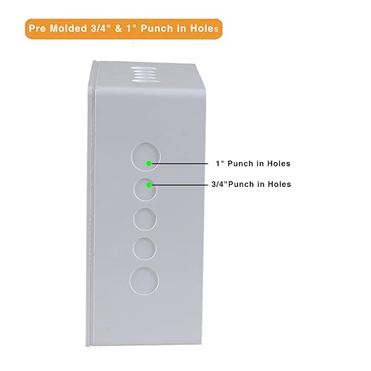 9" x 9" x 4" Junction Box with Pre Molded 3/4" & 1" Punch in Holes Electrical