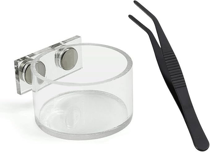 Jumping Spider Feeding Dish Set, Magnetic Water Bowl, Reptile Feeding Tongs, Jumping Spider Enclosure Accessories