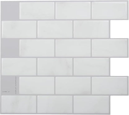 SMART TILES Peel and Stick Backsplash- 10 Sheets of 10.95" x 9.70"