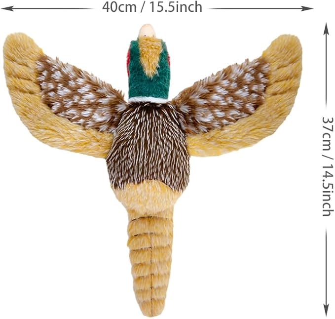 Pheasant Dog Toy Squeaky Pet Toys,Pheasant Interactive Chew Toys Stuffed Teething Toys for Large Medium Small Dog,Pheasant Dogs Toys Squeaky Toy to Keep Them Busy (R-2pheasant)