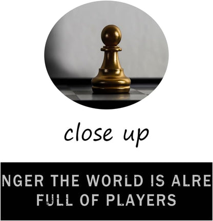Be A Game Changer The World Is Already Full Of Players Motivational Poster for Office International Chess Inspirational Wall Art Canvas Painting Prints for Home Decor Framed Artwork [18''W x 24''H]