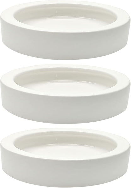 3 Pcs Reptile Food Bowl, Ceramic Water Feeder Bowl for Lizard Anoles Bearded Dragons Crested Gecko Hermit Crabs Triangular