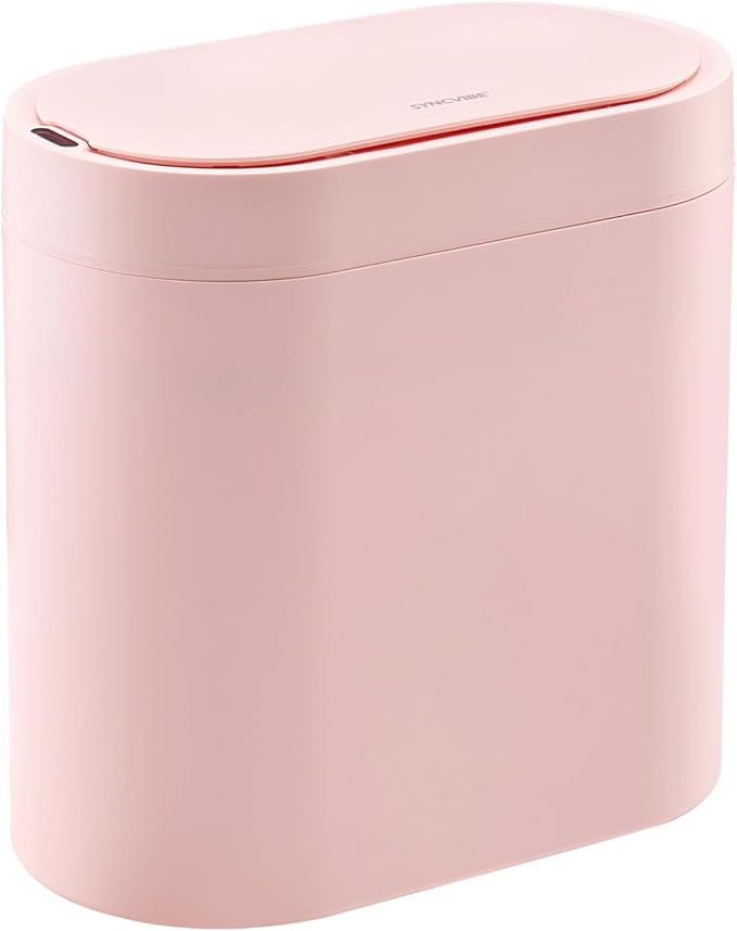 Bathroom Trash Can with Lid 2 Gallon Slim Motion Sensor Garbage Can Narrow