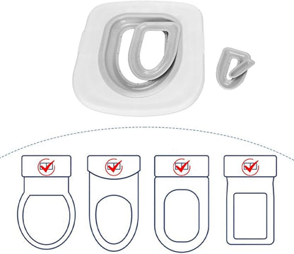 Cat Toilet Training Kit – Litter Box Alternative with Tray, Reusable Potty Seat Adapter for Cats & Kittens, Hygienic Flushable Urinal, Includes Step by Step Trainer Seat(Grey)