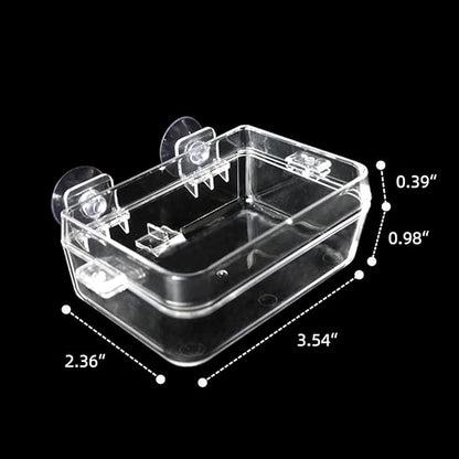 Reptile Feeder Chameleon Bowl 2 Pcs Anti-Escape Food Dish Bowl with Suction Cup for Chameleon Iguana Lizard Reptile Food and Water Feeding (White, S)