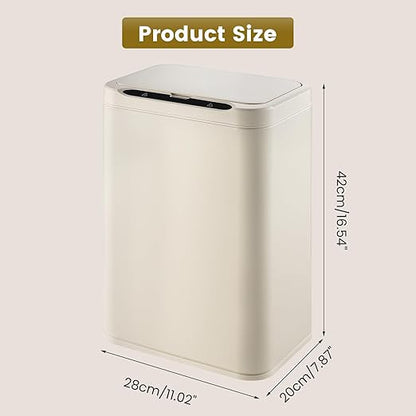 ELPHECO Stainless Steel Office Trash Can Motion Sensor Garbage Can Touchless