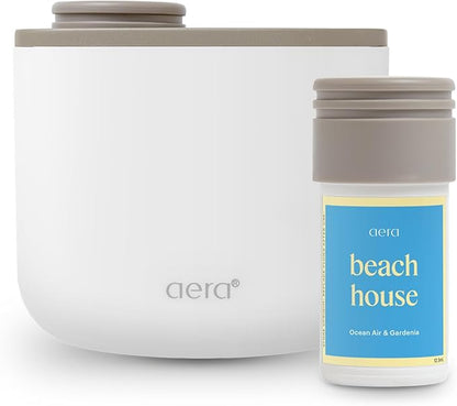 Aera Mini Home Fragrance Diffuser and Mini Beach House Scent Refill Bundle