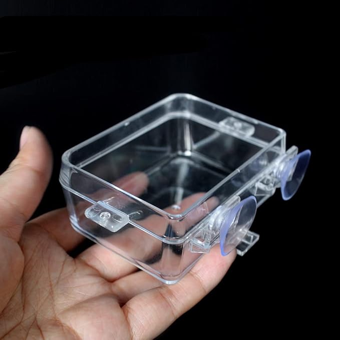 Reptile Feeder Chameleon Bowl 2 Pcs Anti-Escape Food Dish Bowl with Suction Cup for Chameleon Iguana Lizard Reptile Food and Water Feeding (White, S)