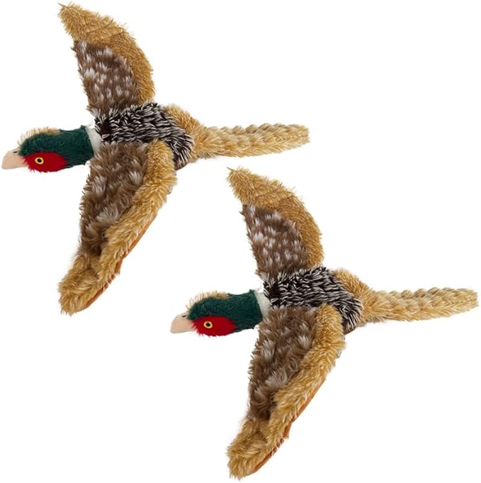 Pheasant Dog Toy Squeaky Pet Toys,Pheasant Interactive Chew Toys Stuffed Teething Toys for Large Medium Small Dog,Pheasant Dogs Toys Squeaky Toy to Keep Them Busy (R-2pheasant)