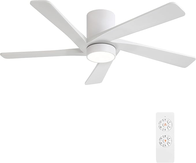 WINGBO 54 Inch Flush Mount DC Ceiling Fan